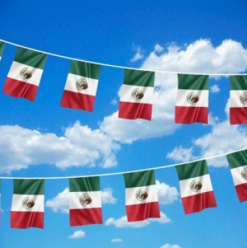 미니 멕시코 문자열 플래그 멕시코 깃발 천 배너