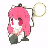 keychain macio do pvc do teste padrão da caixa para o evento do anime