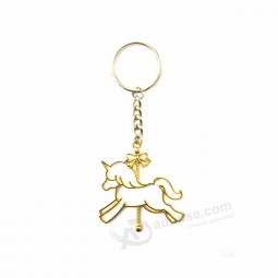 Custom souvenir metal keychain Merry-go-round hollow design
