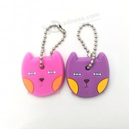 Kundenspezifisches PVC 3d Keychain mit Katzen-Form