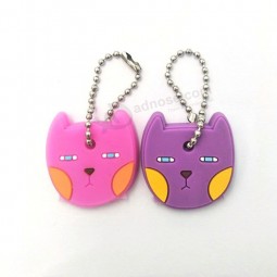 Kundenspezifisches PVC 3d Keychain mit Katzen-Form