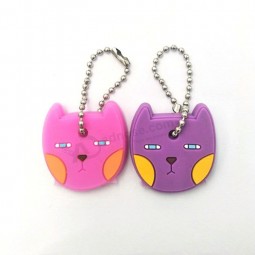 Kundenspezifisches PVC 3d Keychain mit Katzen-Form