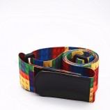 tetris printed luggage strap with magic paste