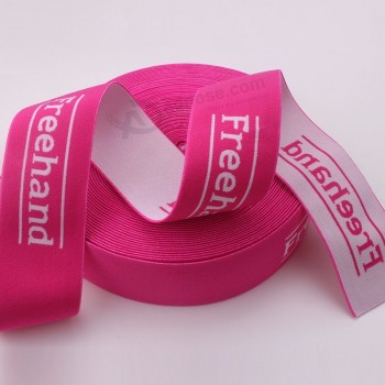 Hochwertiges rosa elastisches Gurtband mit Logo