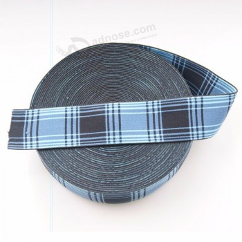 soft elastic tartan webbing with elegant pattern
