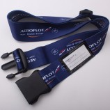 customized logo adjustable travel luggage straps with ID Tag