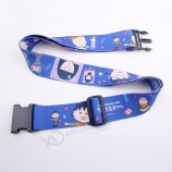 heat transfer anime cartoon luggage belt with adjustable belt buckle