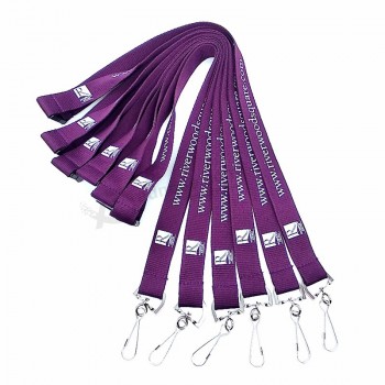 Purple printing personalized polyester silk-screen lanyard