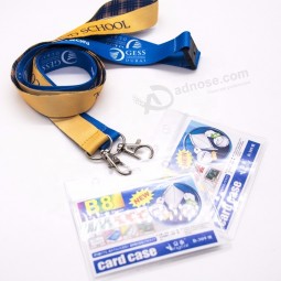 manufacturer customized badge holder neck lanyard for promotion