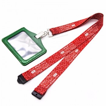 modieuze veiligheid aangepaste badge houder polyester lanyard