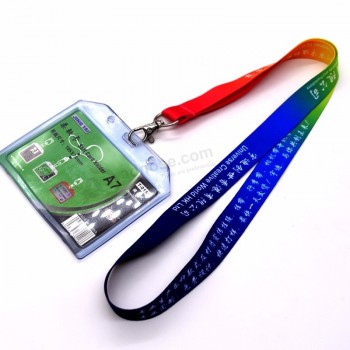 kundenspezifischer runder Polyester-Lanyard-Ausweishalter