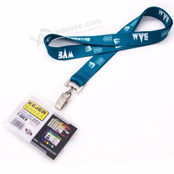 promotional plastic work id card holder lanyard for teenagers