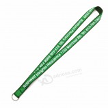 thick satin ribbon screen printing double layer lanyard