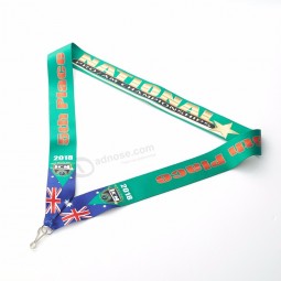 logo op maat gemaakte polyester lanyard voor het ophangen van medailles