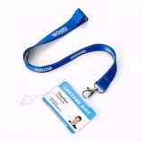 lanayrd de support de carte d'identification de cou de textile avec l'ouverture faite sur commande de logo de safty