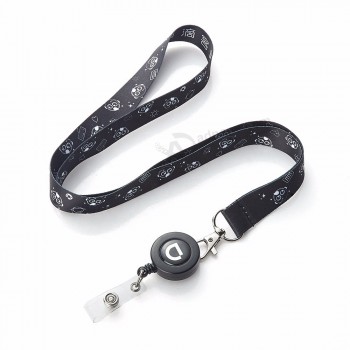 Sublimationsdruck Polyester Individuell bedrucktes Lanyard mit einziehbarer Rolle