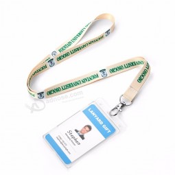 Accesorios de seguridad separables Cordones impresos baratos Gancho en J en blanco con porta tarjetas