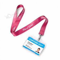 roze bloemenlint lanyard riem nekriem met etui