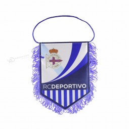 bandiera pennant personalizzata stampata sublimazione super satinata, bandiera pennant mini squadra di calcio