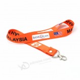 Benutzerdefinierte Farbsublimationsdruck Single Neck Lanyard für Schlüssel