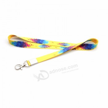 Hot sale colorful neck lanyard for key with metal hook for meeting