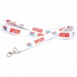 promotional custom logo neck heated transfer printing lanyard for key