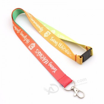 gepersonaliseerde logo goedkope nek bedrukte polyester lanyard sleutel voor sleutel