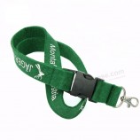 groothandel prive zeefdruk letters merklogo voelde lanyard voor promotie aangepaste vliegtuig sleutelhanger lanyard