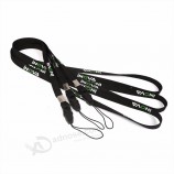 groothandel aangepaste merk logo polyester bedrukte fancy sling telefoon nek lanyard voor werk ID-kaart