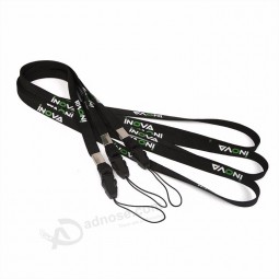 wholesale custom branded logo polyester printed fancy sling telephone neck lanyard for work ID card