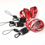 Taiwan relatiegeschenk custom sublimatie print leuke cartoon dier Hond logo verstelbare nek lanyard bandjes voor mobiele telefoon