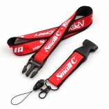 custom polyester breakaway safety lanyard for key with custom logo