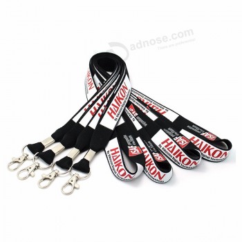 Siebdruck gedruckt polyester lanyard für schlüssel benutzerdefinierte für handy