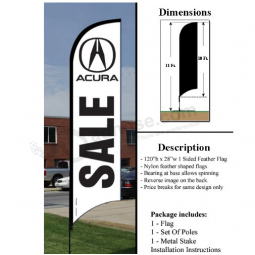 Promotion Acura Flying Flags Benutzerdefinierte Werbung Acura Feder Banner