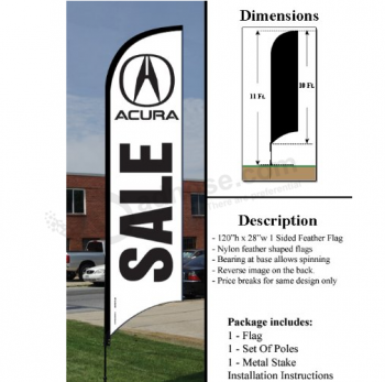 promotion acura flying flags custom advertising acura feather banner
