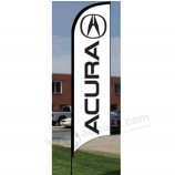 Kundenspezifische Acura-Feder-Flagge, die Polyester fliegende Acura-Flagge annonciert