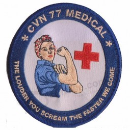 professional digitizing chenille patches wholesale custom flat logo embroidery patch