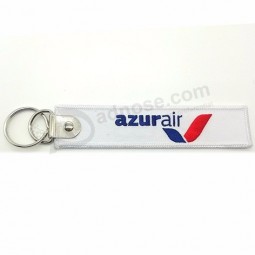 Pilot Key Ring Woven With Manufacturer Embroidery Keychain Logo Custom