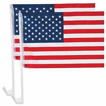 Hete verkoop goedkope auto vlag, usa vlag auto