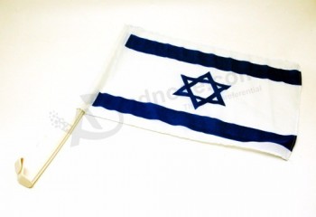 hecho en china poliéster barato israel bandera del coche