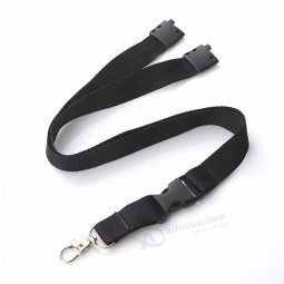 Hot selling attachments polyester textile plain lanyard