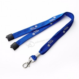 metal hook polyester adjustable lanyard brisbane  nylon For climbers cheap silk screen printing lanyards