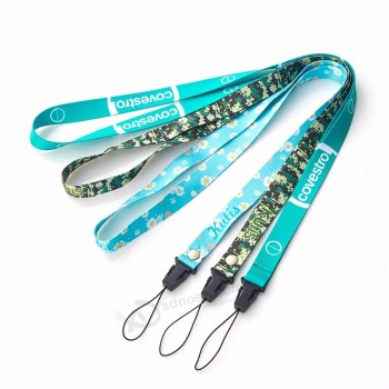 sublimation printing polyester custom printed lanyard for cellphone
