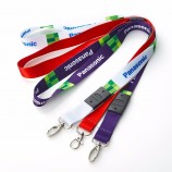 beautiful Dye sublimation printing polyester safety lanyard