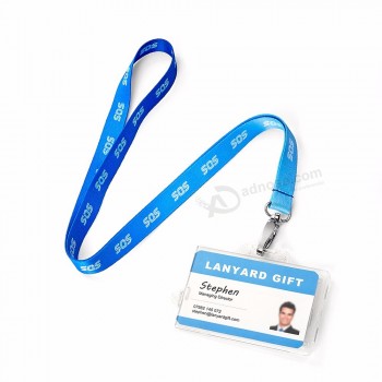 Dye Sublimation Neck Strap Wholesale ID card Lanyard With Metal Hook