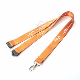 safety clip polyester sublimation ID card lanyard with custom logo