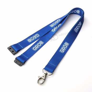 high quality polyester sublimation lanyard with custom logo with safety clip