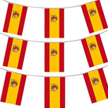 mini bandera española de la cuerda bandera del empavesado de españa