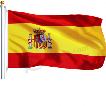 Cheering football team yellow red color patterns Spain countries flag