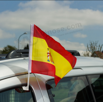 Knitted Polyester Spain National Car Window Flag